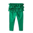 thumbnail image 2 of Rciityk Toddler Little Girls Skirted Leggings Solid Color Elastic Waist Layered Tiered Ruffle Stretch Long Pants, Size 0-8Y, 2 of 6