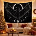 thumbnail image 3 of Black Raven Against a Starry Night Sky, Mystical Gothic for Dark Art Lovers, Celestial Bird Decor, Halloween Gift, Tapestry Wall Hanging for Bedroom, Study Room and Den, 3 of 7