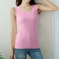 thumbnail image 2 of XMMSWDLA Womens Fashion Tank Tops Crewneck Loose Fit Basic Going Out Clothes Casual Summer Sleeveless Shirts Women 2024 Hot Pink Bra Tank Tops Women, 2 of 6