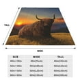 thumbnail image 3 of Honeii Yak Print Fleece Blanket - Throw Blanket for Bed, Sofa, Couch, Camping, and Travel , Microplush Ultra Soft Warm Blanket-50"x40", 3 of 7