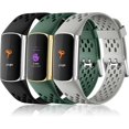 thumbnail image 1 of wonima11 Compatible with Fitbit Charge 5/ Fitbit Charge 6 Bands Women Men, Breathable Sport Band Soft Waterproof Replacement Wristbands Strap for Fitbit Charge 5/ Charge 6 Advanced Fitness Tracker, 1 of 1