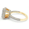 thumbnail image 3 of 2 1/4 ct. t.w Center 8X6MM Emerald Cut Lab Created Moissanite Halo Engagement Promise Ring for Women In 14K Yellow Gold Over Sterling Silver (G-H Color, VVS1 Clarity, 2.25 Cttw) Size - 6.5, 3 of 7