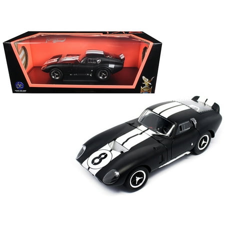 - 1965 Shelby Cobra Daytona Coupe #8 Matt Black 1/18 Diecast Model Car by Road Signature