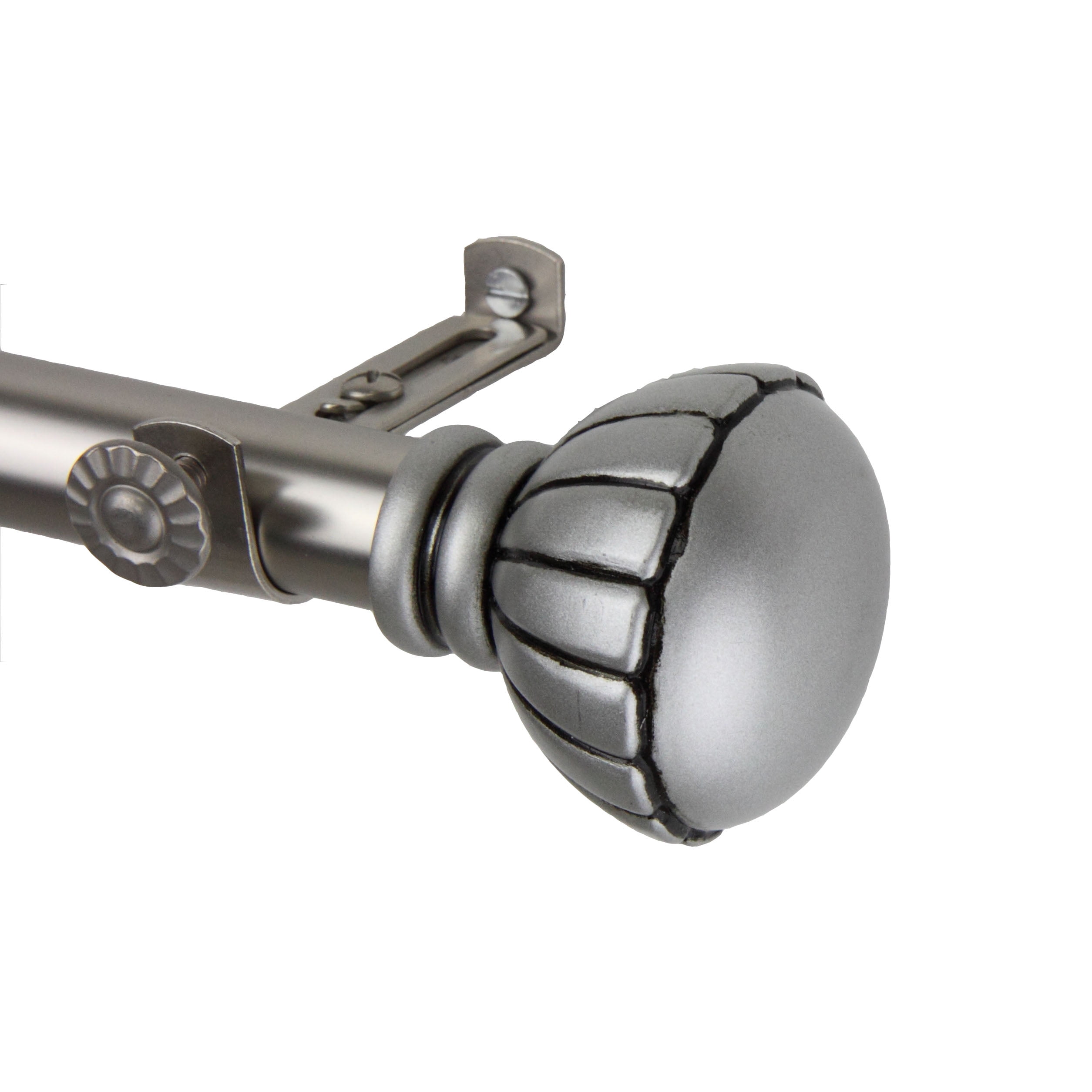 13/16" Dia Adjustable 120-170" Bria Curtain Rod in Satin Nickel
