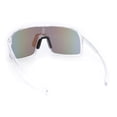 thumbnail image 4 of MTB Style Oversized Large Sport Shield Sport Plastic Sunglasses Clear - Blue Mirror, 4 of 4