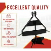 Middle Buster Plow 3-Point Quick Hitch for Category 1 Tractors Heavy Duty Steel Furrowing Plow Mechanical Plowing Subsoiler