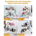 thumbnail image 5 of DILEASIR 2 Pack Kitchen Under Sink Organizer, with Hooks, Hanging Cup, for Bathroom, Laundry room, White, 5 of 8