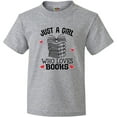 thumbnail image 3 of Inktastic Just a Girl Who Loves Books Youth T-Shirt, 3 of 5