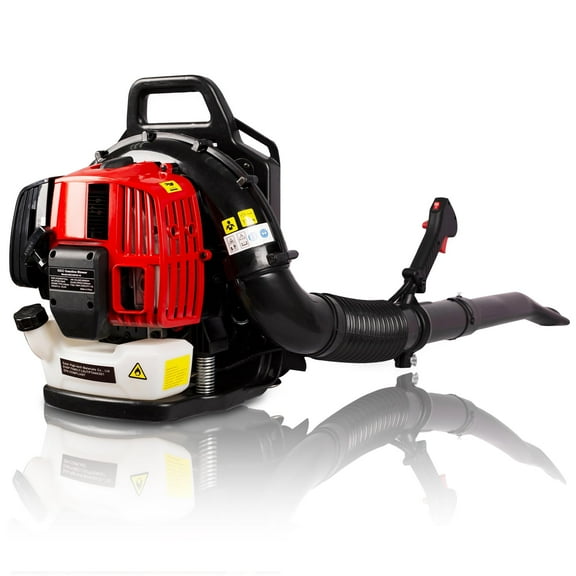 BTMWAY Gas Leaf Blower, Gas Powered Backpack Leaf Blower, 52CC 2-Cycle Leaf Blowers with Extension Tube, Adjustable Shoulder Straps, Leaf Snow Blower for Dust Snow Debris, Red