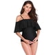 thumbnail image 3 of Traje de baño de maternidad Bikinis para mujer Tankini Trajes de baño de verano Embarazo Ropa de playa Negro (L oso de fresa  vestir, 3 of 5