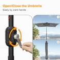 thumbnail image 5 of ACEGOSES 10 x 6.5ft LED Rectangle Outdoor Patio Deck Market Outside Table Umbrellas with Non-Fading Polyester canopy, Cold Gray, 5 of 9