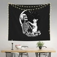 thumbnail image 3 of Halloween Tapestry Halloween Decor, Halloween Vintage Skeleton Cat Wall Tapestry Aesthetic, Halloween Decorations Tapestry Wall Hanging for Bedroom, Livingroom - 60x51in, 3 of 6