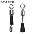 thumbnail image 1 of 30pcs Quick Change Hook Length Link Swivels Connectors Float Feeder Fishing, 1 of 4