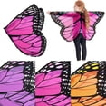 thumbnail image 2 of Sonducket Mantón de ala de moda para niños - Buena decoración Fácil de usar Cómodo de usar Ala de mariposas Disfraces de disfraces naranja 100*cm, 2 of 6