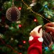 thumbnail image 5 of 6CM Flocked Christmas Balls Hanging Balls Glitter Plastic Balls Christmas Tree Ornament Set Of Four, 5 of 6