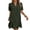 Army Green(Womens Dresses), variant on GUACER Mini Dress for Women Short Sleeve Button Down V Neck Collar Dress Casual Summer Ruffle Hem Loose Dresses