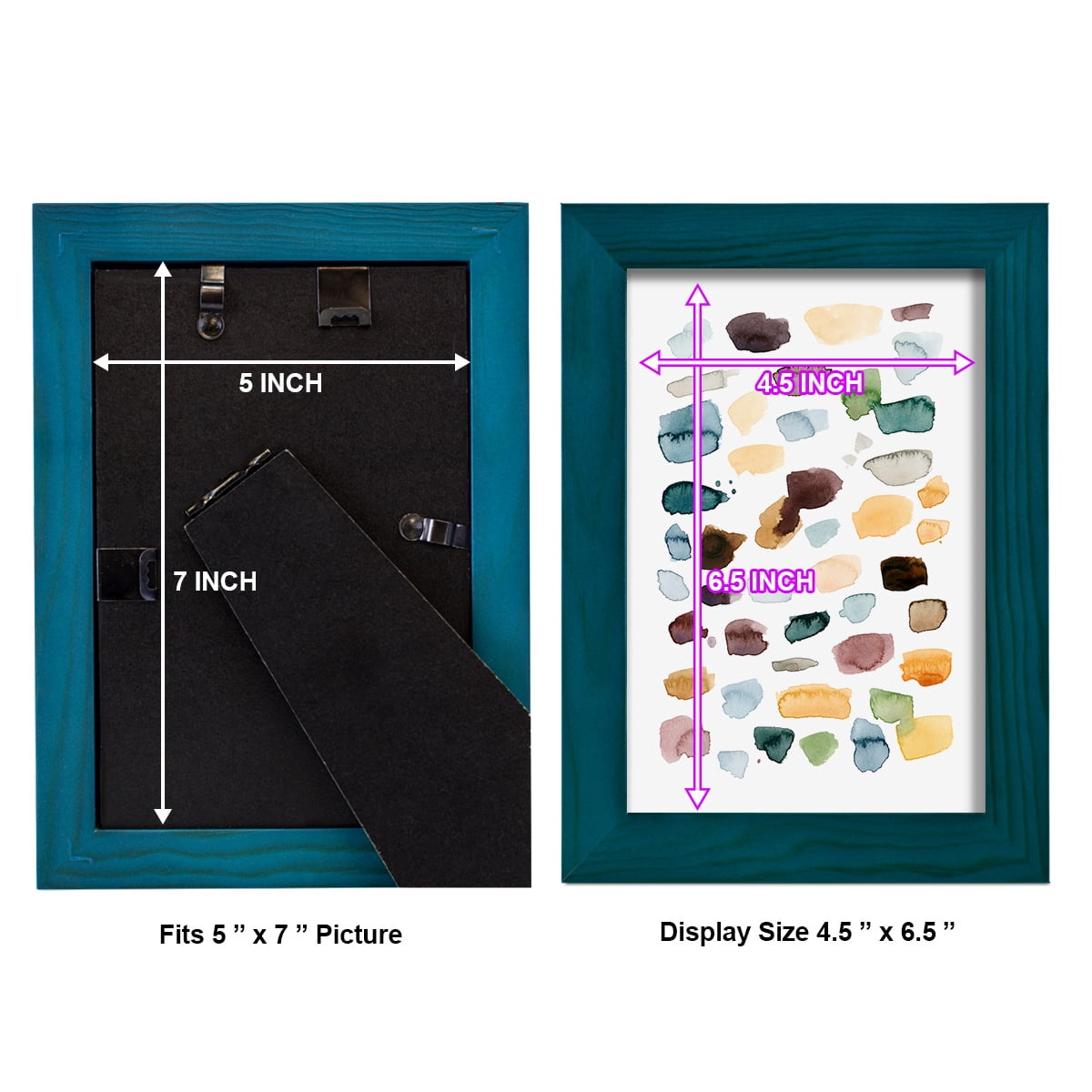 Shattered Segments II - Framed Print w/glass - Ocean Blue