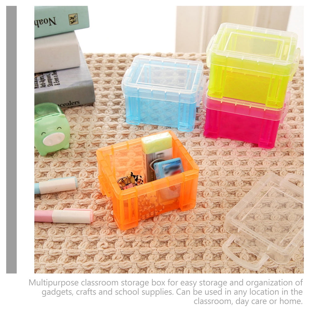 FRCOLOR 18 Pcs  Plastic Storage Boxes with Lid Small Bead Organizer Box for Jewelry Earring Art Craft