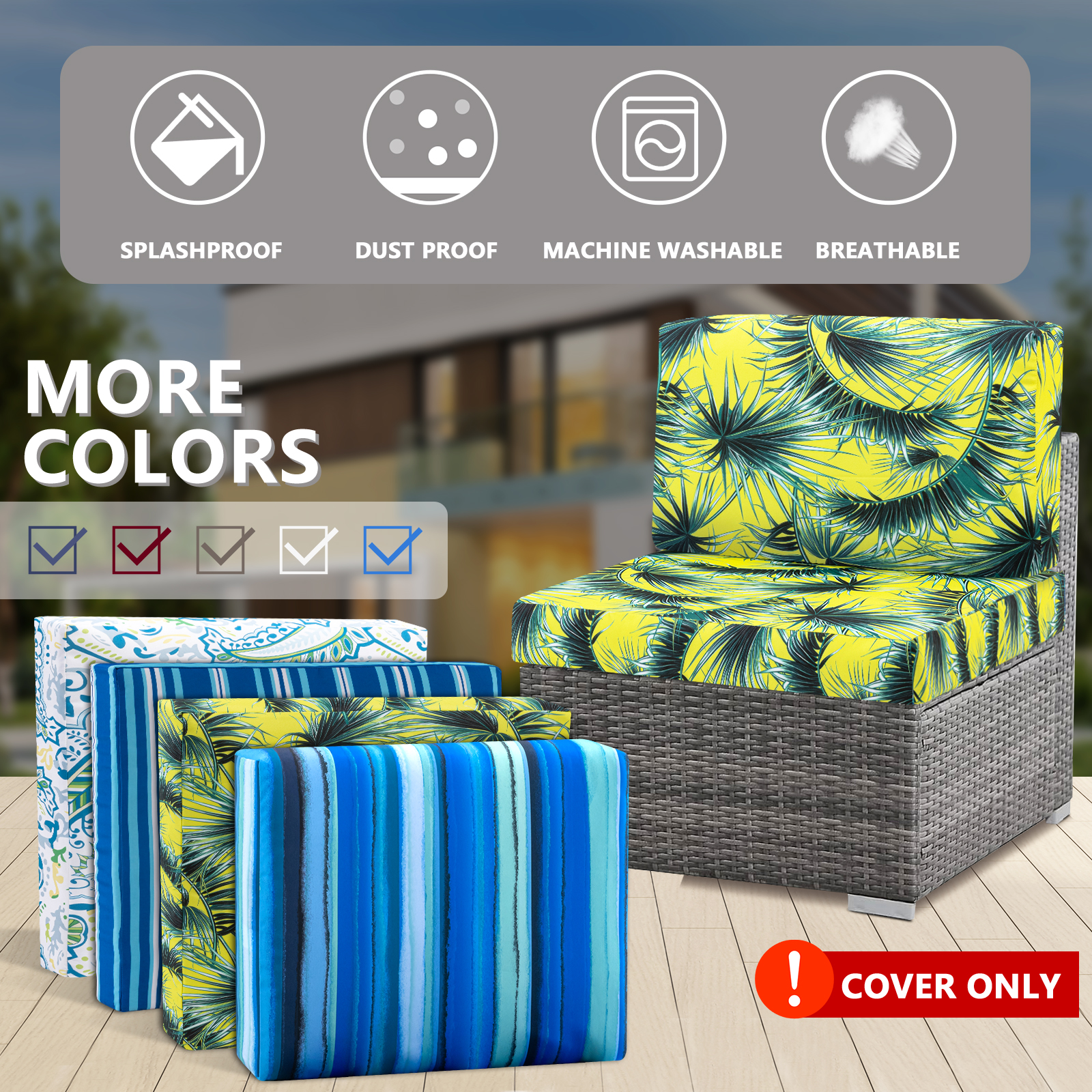 Sunbrella Cushion Covers Oslimea Outdoor Patio Cushion Covers