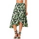 thumbnail image 1 of Falda Cruzada Allegra K a Media Pierna Floral Hawaiana Tropical Bohemia Para Mujer Negro XL, 1 of 6