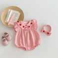 thumbnail image 2 of Elegante algodón Babycrepe princesa triángulo Harem mameluco pañuelo para la cabeza para niñas pequeñas de verano, 2 of 5