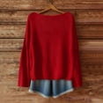 thumbnail image 4 of Womens Petite Christmas Tops Funny Xmas Tree Long Sleeve Holiday Party Tops Red XXL, 4 of 4