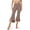 Taupe, variant on G4Free Stretch Capri Dress Yoga Pants for Women with Pockets Ruffle Bell Bottom Leggings