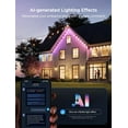 thumbnail image 3 of Govee Permanent Outdoor Lights 2, 100ft RGBIC Smart Outdoor String Lights with 72 LEDs, IP67 Waterproof, 100+ Scene Modes, Alexa & Google Assistant Compatible, White Finish, 3 of 5