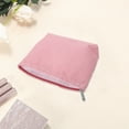 thumbnail image 3 of Unique Bargains 1 Pc Seersucker Stripes Makeup Bag Red White Polyester, 3 of 5