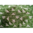 thumbnail image 4 of oneOone Cotton Silk Forest Green Fabric Texture & Triangle Geometric Sewing Craft Projects Fabric Prints By Yard 42 Inch Wide, 4 of 4