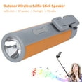 thumbnail image 4 of 3 in 1 Selfie Stick Wireless Bluetooth Speaker with Flashlight Support Hands-free Calling Lightweight and Expandable Handheld Outdoor Portable Mini Selfie Stick Speaker Compact Design, 4 of 8