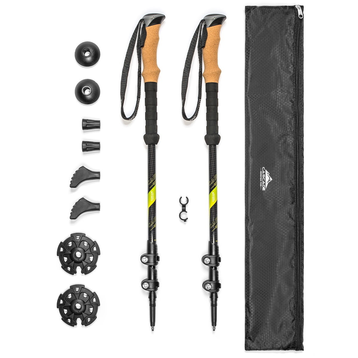 Quick Lock Adjustment All Terrain Accessories. Motion & Flow Premium Light Weight Trekking Poles/Collapsible Hiking Poles/for Women/Men/Hiking/Trekking with Sweat Absorbing Natural Cork Grips 