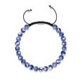 thumbnail image 2 of Picasso Porcelain Macrame Bracelet | Cobalt and Cream, 2 of 7