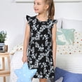 thumbnail image 4 of Vsdgher Fleur pour Filles Chemises de Nuit Manches Courtes à Volants Robe de Nuit Pyjama pour Fête Pyjama-Grand, 4 of 6