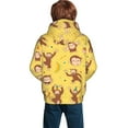 thumbnail image 3 of Curious George Boys Girls 3D Print Casual Pullover Hoodies Hooded Sweatshirts Tops Blouse with Pocket Age 6-16, 3 of 5