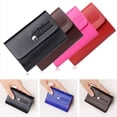 thumbnail image 4 of Women Men Leather Pocket 26 Slots Bits Credit ID Card Organizer Wallet Card Holder Bag Coin Purse ID Credit Card Holder Credit Card Cover BLACK, 4 of 8