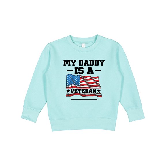 Inktastic My Daddy is a Veteran Toddler Sweatshirt