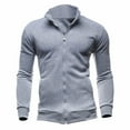 thumbnail image 1 of Chaqueta casual de suéter de chaqueta de color sólido de moda de otoño para hombre Pompotops oipoqjl11927, 1 of 4