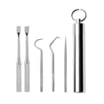 thumbnail image 1 of Juego de palillos de dientes portátiles Palillos de dientes de acero inoxidable reutilizables con soporte para picnic y camping al aire libre Vhermosa CPB-CJZ1875-3, 1 of 5