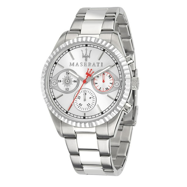 maserati watch silver