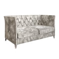 thumbnail image 2 of HMD Aliston Flared Arm 3-Seater Sofa, Shiny Silver Gray, 2 of 5