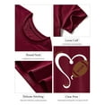 thumbnail image 5 of QAFOPEH Women Crew Neck Heart Football Printed Short Sleeve T-Shirt, 5 of 6