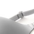 thumbnail image 5 of YWDJ Bras for Women Plus Size Comfy Bras Wirefree Lounge Bras Adjustable Straps Half Cup Push up Seamless Comfortable Bras Padded Comfortable Bras Wrap Bras Gray XL, 5 of 7