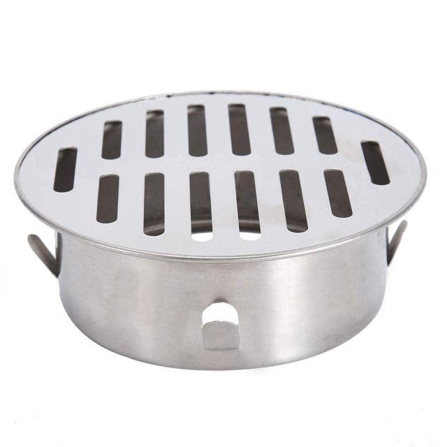 Desagüe de piso, acero inoxidable, antibloqueo, redondo, para balcón, desagüe de piso extraíble para exteriores, jardín, tubo de escape, techo, balcón, uso (boca plana 110)