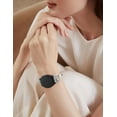 thumbnail image 3 of TOYOUTHS Leather Bands Compatible with Samsung Galaxy Watch 7/6/5/4 40mm 44mm/Watch 6 Classic 43mm 47mm/Watch 5 Pro 45mm Band, 20mm Slim Thin Dressy Leather Strap with C-Shape Metal Buckle for Women, 3 of 6