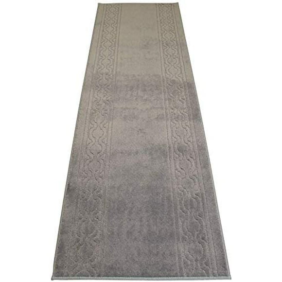 Custom Size Rug Runner Moroccan Trellis Border Anti Bacterial Slip Resistant Latex Back Cut to Size Runner Rug, Proudly Custonize in USA Facility