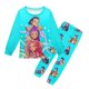 thumbnail image 1 of Moonsky Pijama estampado de pop Hunter, conjuntos de top y pantalón de dos piezas con estampado gráfico de Rumi, Mira y Zoey para niñas y niños Azul claro 160, 1 of 4