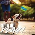 thumbnail image 4 of Nerf Dog TPR Spike Squeak Ball for Dogs, Green/Blue, 3.7 inch, 4 of 9