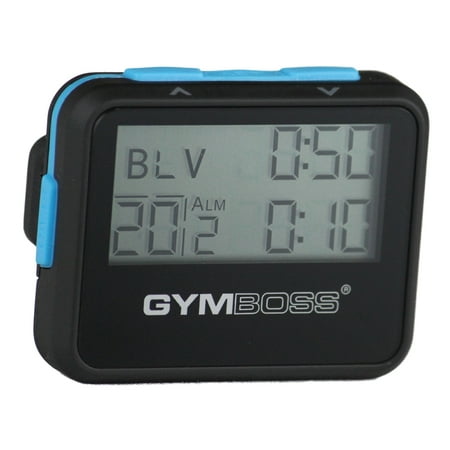 Gymboss Interval Timer and Stopwatch - BLACK/BLUE (Best Stopwatch For Interval Training)