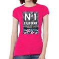 thumbnail image 1 of Camiseta de manga corta Cali Womens No 1 Cali Paradise rosa caliente 2x-grande, 1 of 1